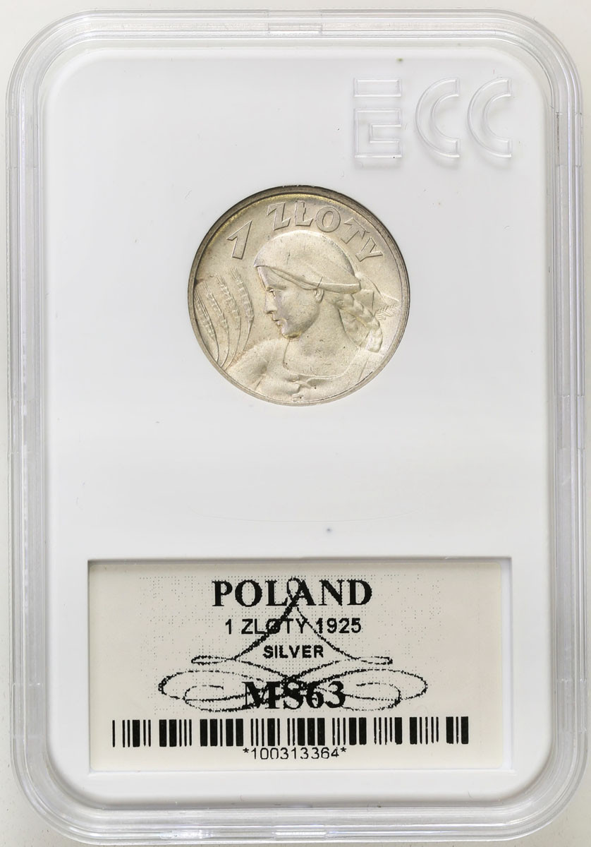 II RP. 1 złoty 1925, Londyn - PIĘKNE